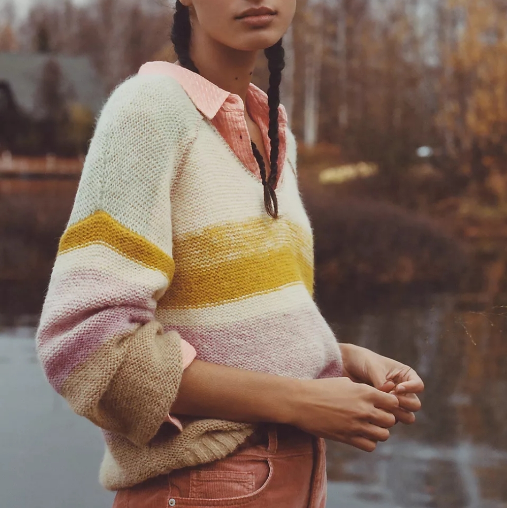 Anthropologie Theia V Neck Sweater